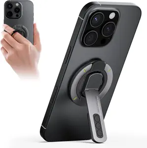 MagSafe Compatible Magnetic Phone Grip Ring Holder Stand, 3 in 1 Phone Kickstand with Double Magnet, 360 Degree Rotating Ring Holder, Anti Drop Non Slip Phone Grip, Fidget Spinner Design for iPhone 17 16 15 14 13 12 Series