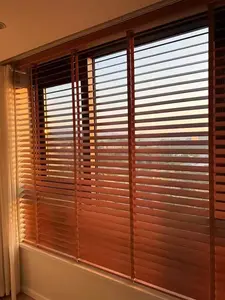 Solid wood blinds, wood blinds for study rooms, bedrooms, living rooms, and dining rooms, wooden blackout roller blinds, electric wooden window customization