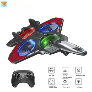 Kids RC Toy Fighter Jet, 360° Flips, LED Lights, Simple to Fly – Great Christmas Present