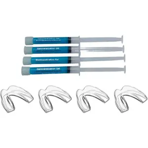 4 Syringes Remineralization Gel with 4 Custom Teeth Trays - Strengthens Enamel - Reduces Sensitivity - Remineralizes and Desensitizes - Great for After Teeth Whitening