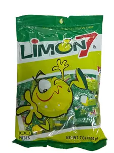 Limon 7 Salt & Lemon Candy Powder Packets – 100 Count Bag (7 oz Mexican Candy)