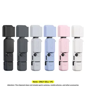 Macaron Color DJI Osmo Pocket 4 Silicone Case - 6-in-1 All-Round Protection Kit, Drop-Proof, Fingerprint-Resistant, Skin-Friendly Accessories for Vloggers & Travelers