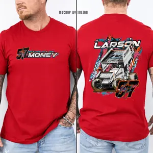 Kyle Larson 57 Racing Money T-Shirt, Sprint Car Graphic Tee, Dirt Track Motorsport Shirt, Racing Fan Unisex Top