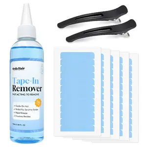 Dolahair Tape-In Hair Extension Remover Kit – Fast Acting Glue Remover with Replacement Tape Tabs & Clips for Easy Removal & Reinstall