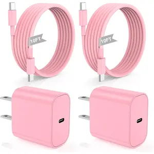 For iPhone Charger 10ft, USB C Charging Block and Long Type C to C Cable Cord for iPhone 16 Pro Max/16 Pro/15 Plus/15 Pro Max/12.9/11 inch/Air/Mini/4/5th
