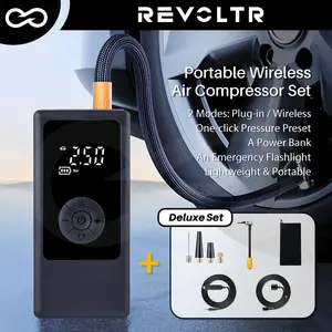 Portable Wireless Car Air Compressor, Rechargeable Tire Air Pump with LED Light, Powerful Cordless Hose Design Fast Tire Inflator, Multifunctional Digital Electric Tire Pressure Monitor for Cars, Motorcycles, Car Repair Tools, Car Accessories