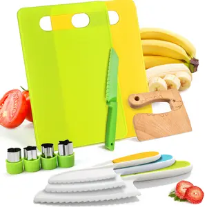 Montessori Safe Nylon Kids Cooking Set - 11PCS/17PCS Real Knives Tools Kit, Montessori Toys, Cooking Toys, Miniature Set, Play Kitchen Accessories, Toddler Pretend Play Gift for Boys & Girls