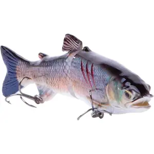 7" RF Glider Glide  Bass Musky Striper ing Big Lure Multi Jointed Shad Trout Kits Slow Sinking