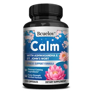 Bcuelov Calm health supplement,Support stress reduction,Support relaxation of mood,120 Capsules