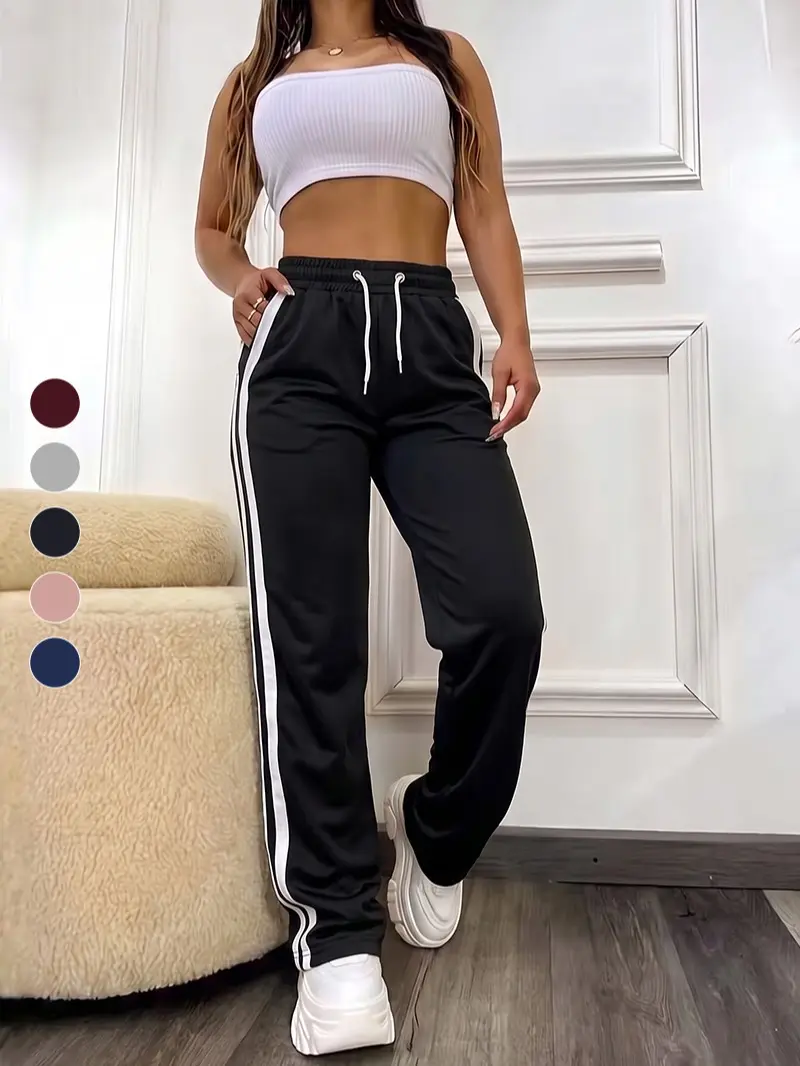 LIFE KEEPS MOVING Women’s lightweight, breathable cargo pants with an elastic waistband, drawstring, and zippered pockets; multi-pocket design for spring/summer wear—ideal for outdoor workouts, hiking, and everyday casual wear.