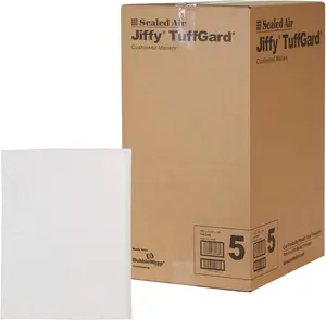Sealed Air Jiffy TuffGard Cushioned Shipping Mailing Envelope, Case of 50, Bubble Mailer Made with BubbleWrap, #5 - 10.5" x 16", White