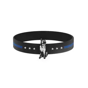 Thin Blue Line K9 Dog Bracelet - Thin Blue Line USA