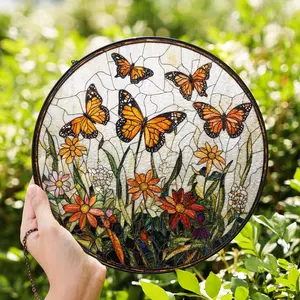 Butterfly Stained Glass Suncatcher, Window Hanging, Gift for Women, Custom Stained Glass Art, Home Ornament, Gift For Her, Gift For Mom