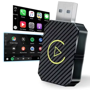 2 in 1 Universal Car Adapter for Carplay, WiFi and Bluetooth-Compatible 5.0 Wireless Connection, No Latancy Hands-free Call, 2025 New, for Android and Apple, Plug & Play Adapter, Suitable for Factory Wired Cars