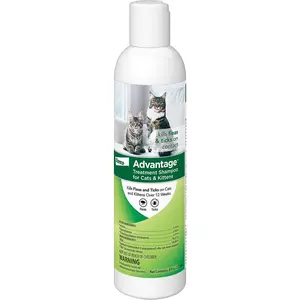 Advantage Flea & Tick Treatment Shampoo for Cats & Kittens – Pyrethrin Flea Shampoo, 8 oz