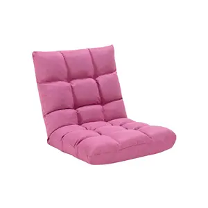 New 2024  Costway Adjustable 14 Position Floor Folding Lazy Gaming Sofa Lounge Chair Room Organizer Storage