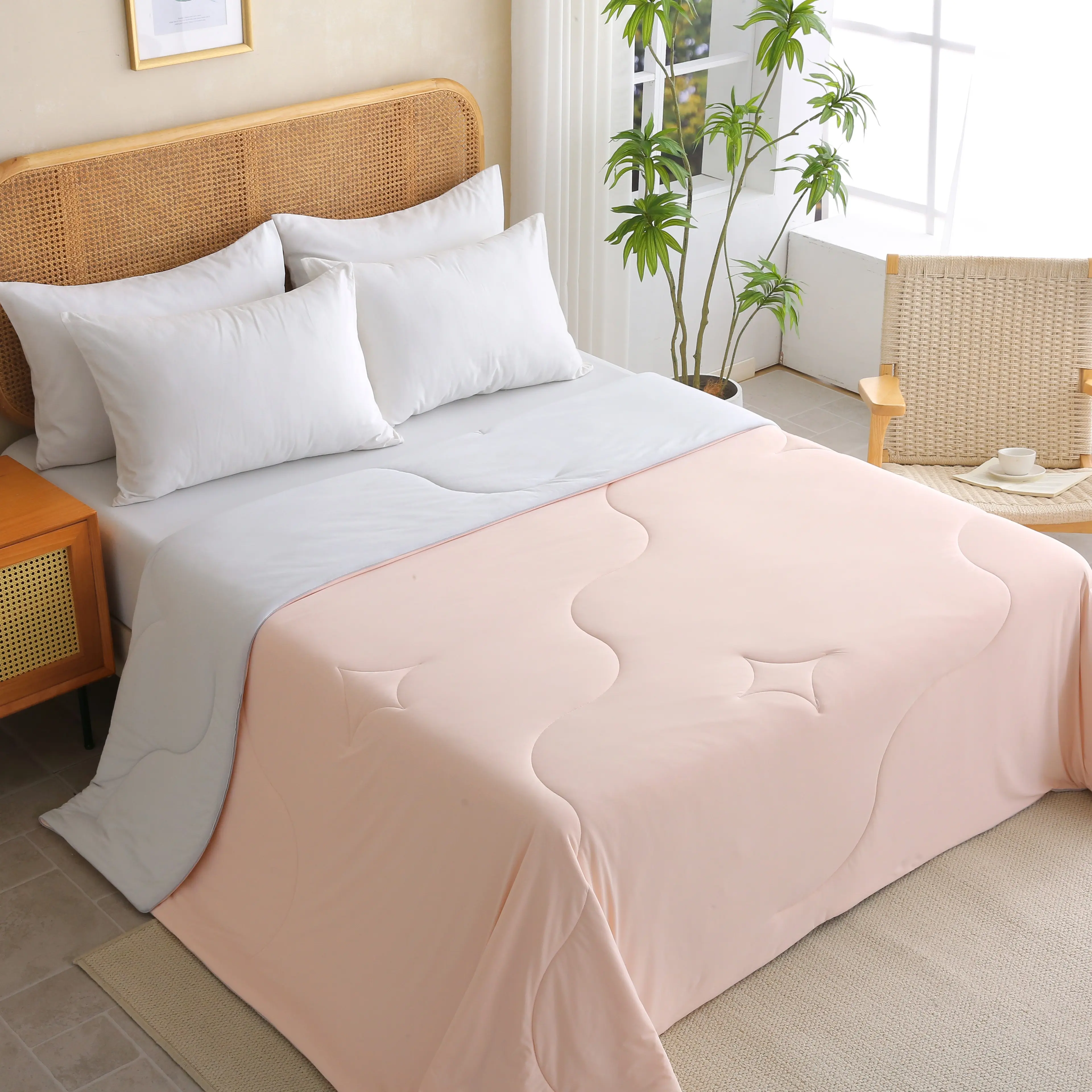 【SummerWins】BEDLORE Ice Cooling Summer Comforter Collection Dual-Sided Cold Touch Quilt with Circular Fixed Stitch – Silky Breathable Lightweight Design, Machine Washable for Hot Sleepers, Bedroom, Guest Room, or Dorm.