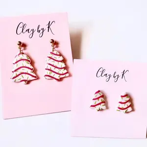 Little Debbie Christmas Tree Polymer Clay Earrings