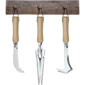 Weed Puller Tools Set, 3 Pack Hand Crack Weeder, Stainless Heat Treated Steel Weed Root Remover with Ergonomic Handle, Multi-Purpose Weeding Tools for Lawn Garden Patio & Yard