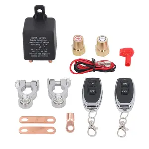 Wireless Dual Remote Battery Disconnect Relay Master Kill Cut-off Switch 12V
