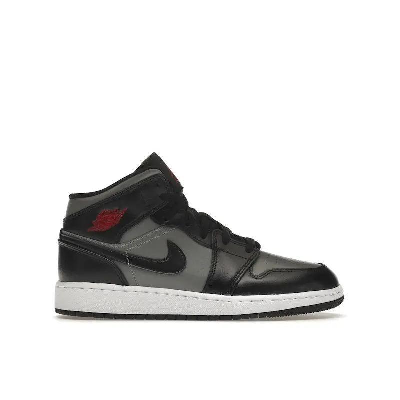 Jordan Kid's 1 Mid Shadow Red Basketball Shoes, from StockX