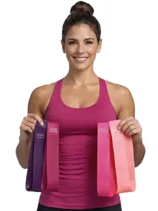 Yoga Resistance Band TPE Material Soft High Elasticity for Yoga Glute Squats Durable Workout Bands Pink Equipment