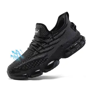 2026 New Men's Steel Toe Shoes - Comfortable and Durable Composite Toe Sneakers, Lightweight Safety Shoes Walking Shoes Breathable Worker Footwear for Outdoor Work