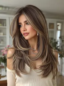 13x6 Lace Front Wig Free Parting, Glueless Hd Wigs, Lace Frontal Wig, Import Silk Lightweight Breathable Comfortable Heat Resistant Hairpiece for Women Daily Use