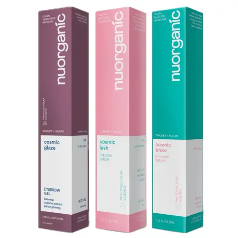 nuorganic Eyelash Growth Serum  + Cosmic Glaze Eyebrow Gel + Cosmic Brow Eyebrow Serum (3qty)