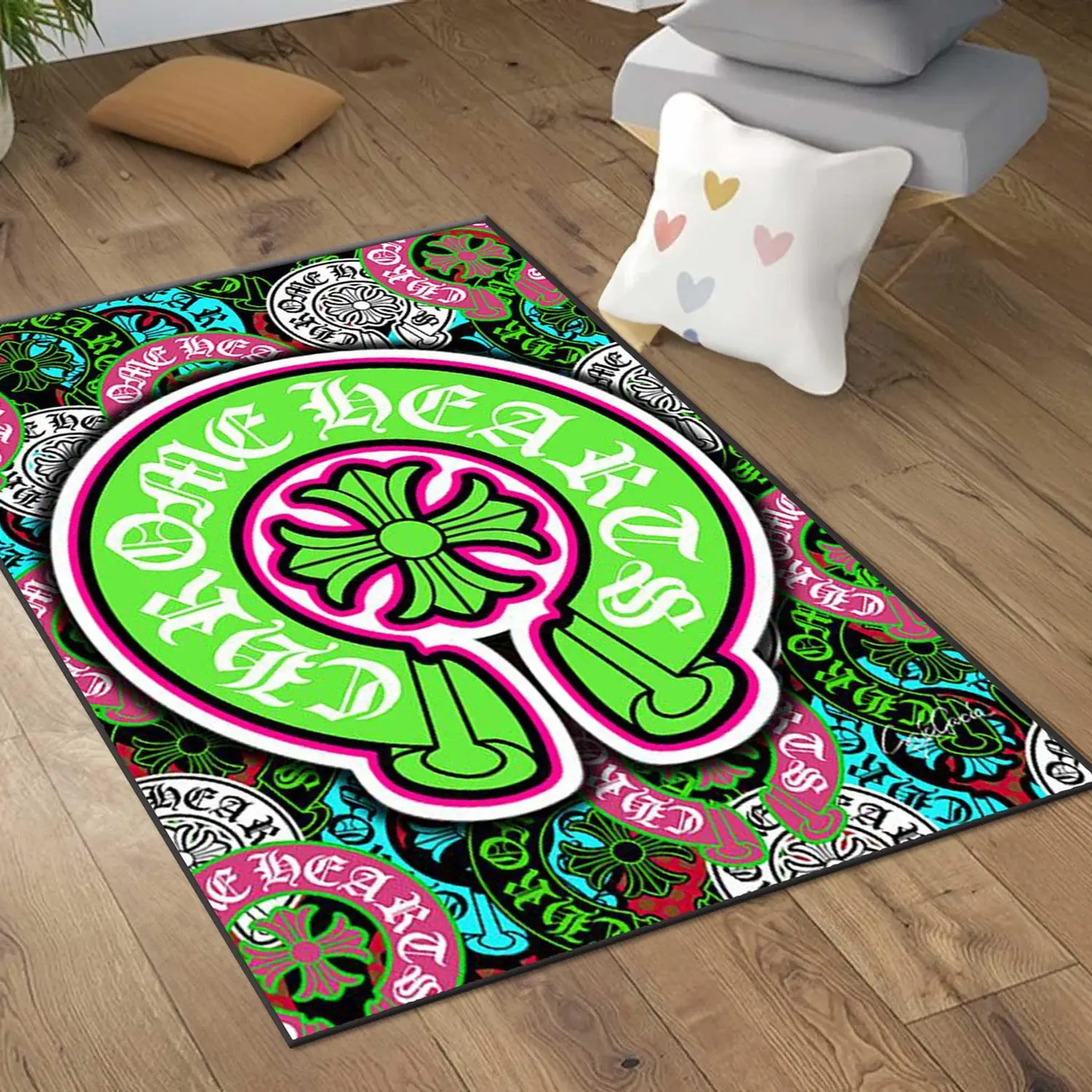 Chrome Rug, Washable Rug, Living Room Rug, Area Rug,Non-Slip Rug,Rug Chrome, Popular rug N8
