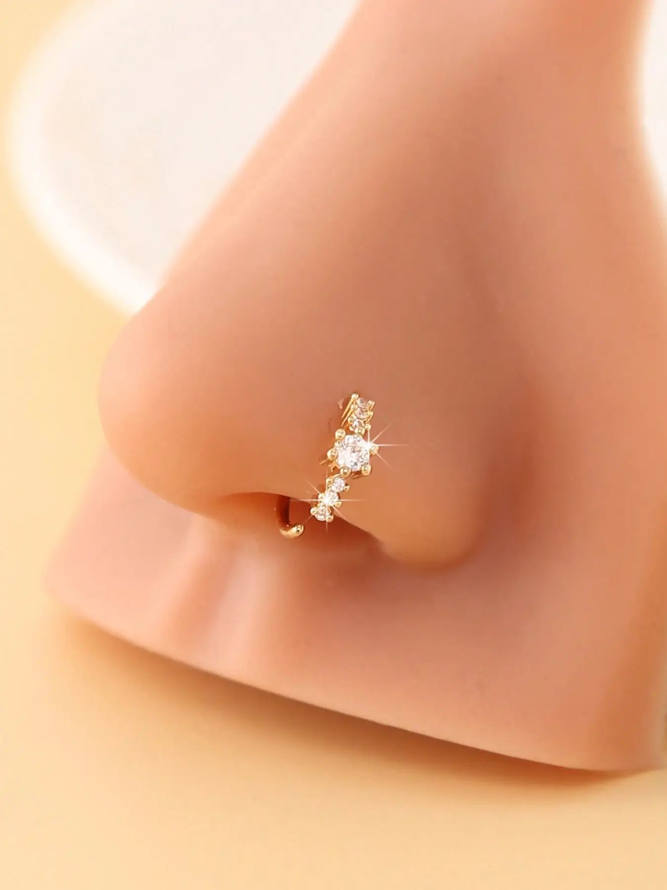 Women's Stainless Steel Nose Ring Body Jewelry, Casual Fashion Accessory for All Seasons, Elegant Gift Idea for Women & Girls