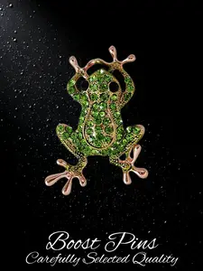1 piece fashionable creative colorful rhinestone frog brooch, a stylish accessory for socialite evening parties