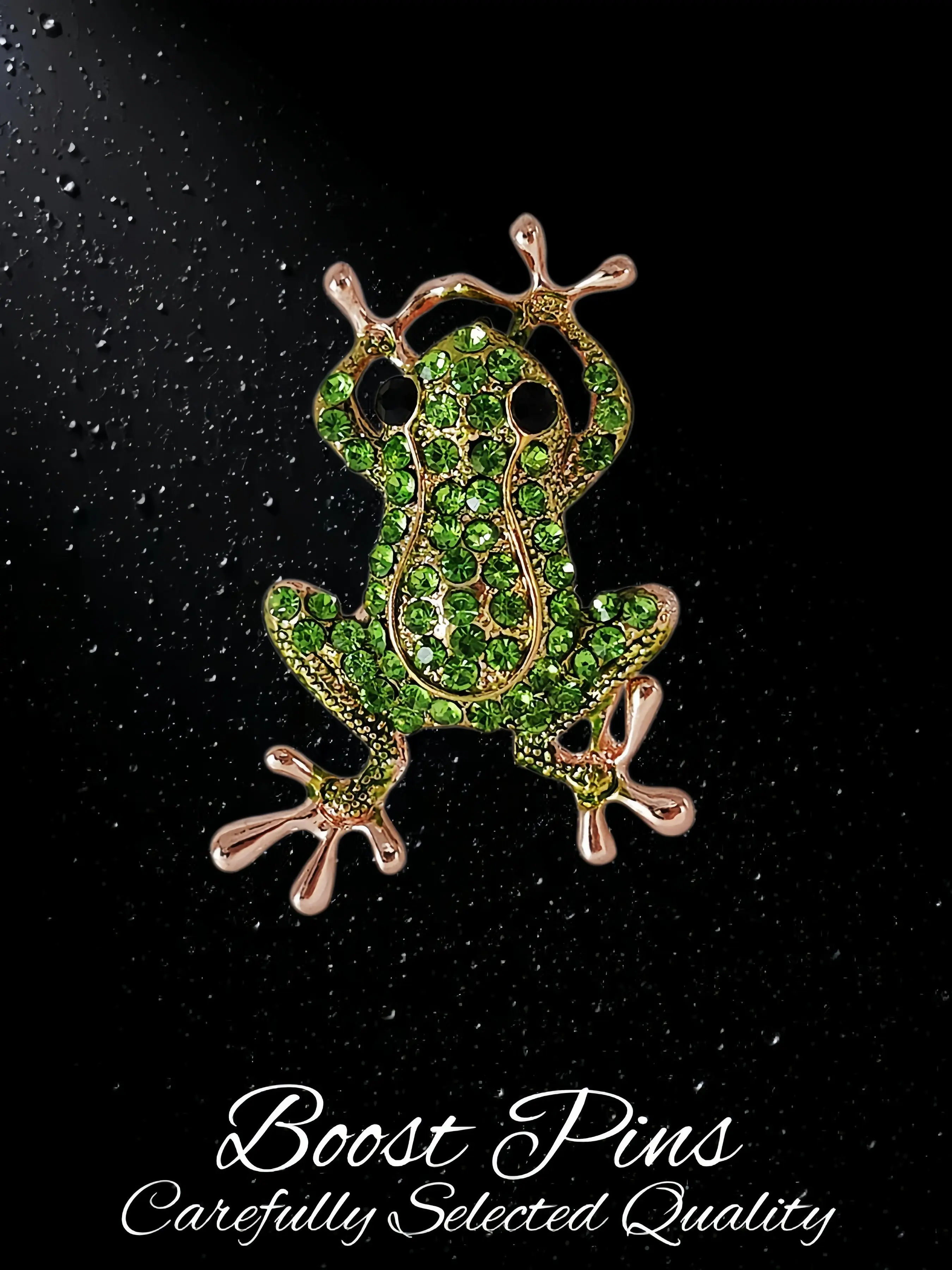 1 piece fashionable creative colorful rhinestone frog brooch, a stylish accessory for socialite evening parties