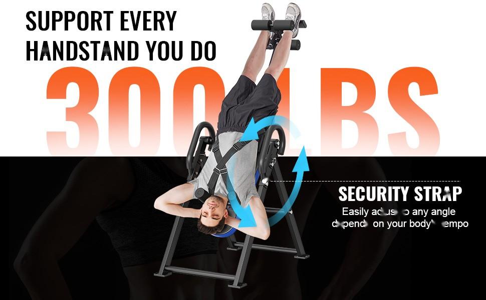 Inversion Table Foldable For Inversion Therapy And Back Pain Relief, Adjustable Angles, Strength Training Equipment, Compact Home Gym Bench, Sturdy Steel Frame With Non-Slip Footrests, Easy Assembly, Space-Saving Design