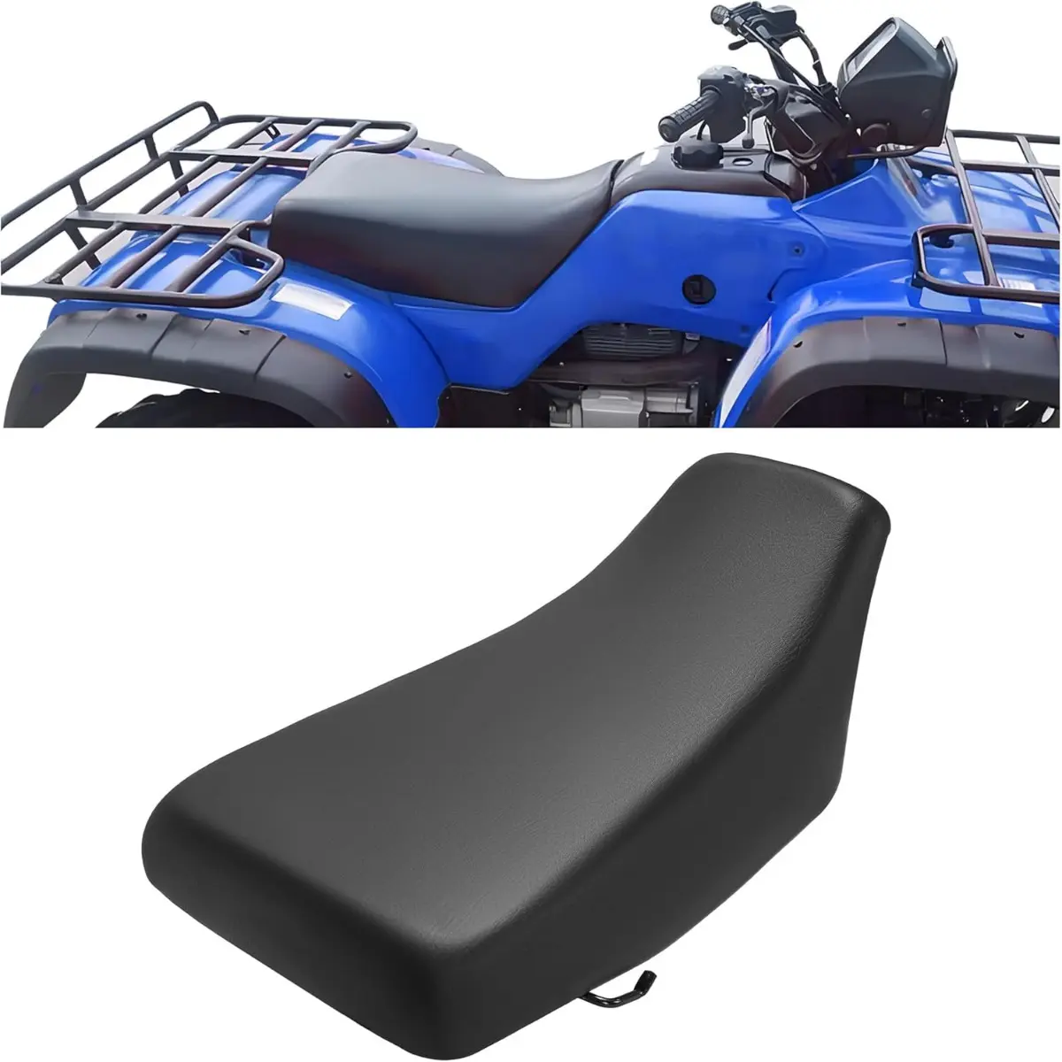 Complete Seat Compatible with 1995-2004 Honda Foreman 400 4x4 Seat/FourTrax TRX400FW Replacement for 77100-HM7-A00ZA Replacement Black