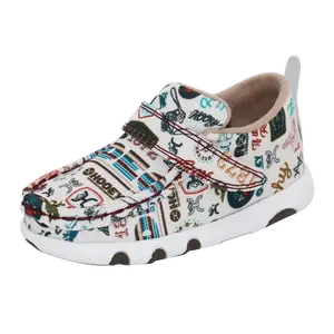 Twisted X Infants Logo Graphic Cream Driving Moc IHYC008