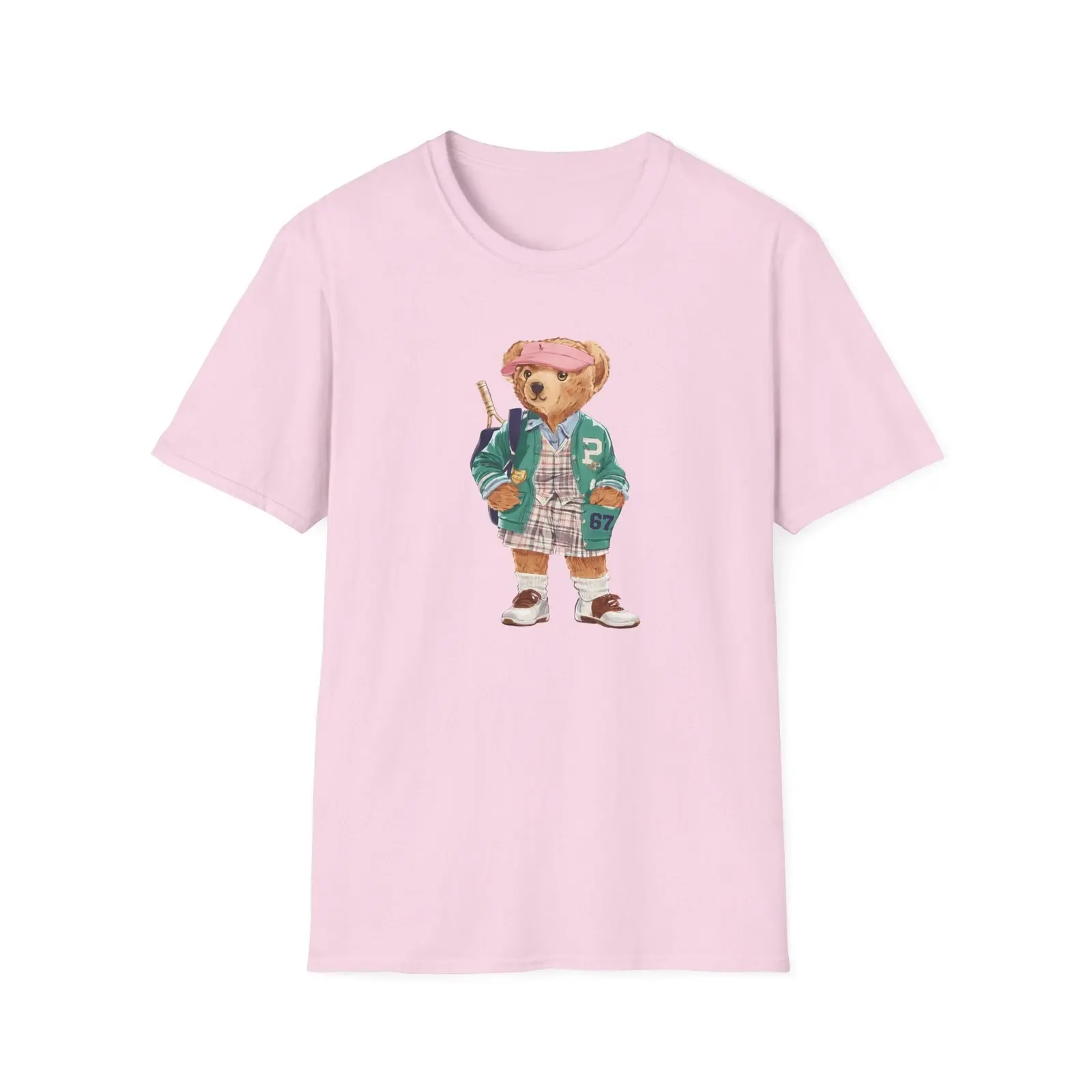 Polo Bear Unisex Tshirt Designer Inspired Pink Shirt Womens Clothing graphic t-shirt