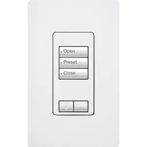 Lutron RadioRA 2 seeTouch Wall Mount Keypad, 3 Button with Raise/Lower, White, RRD-W3BRL-WH