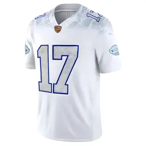 U Jersey[Diamond Embroidery]Allen American Football Jersey with Multicolored Rhinestone Embroidery White High-Quality Fabric S-3XL Perfect for Personal Use or Gift stitch sport jersey football fan gift idea Breathable Football Jersey Sweatshirt outfit