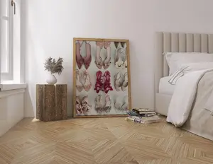 Pink High Heel Poster | Fashion Wall Art | Girly Glam Shoe Poster | Chic Bedroom & Closet Decor | Trendy Feminine Poster