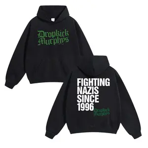 Unisex Celtic Punk Graphic Hoodie – Front & Back Print, Heavy Cotton Short Sleeve Streetwear