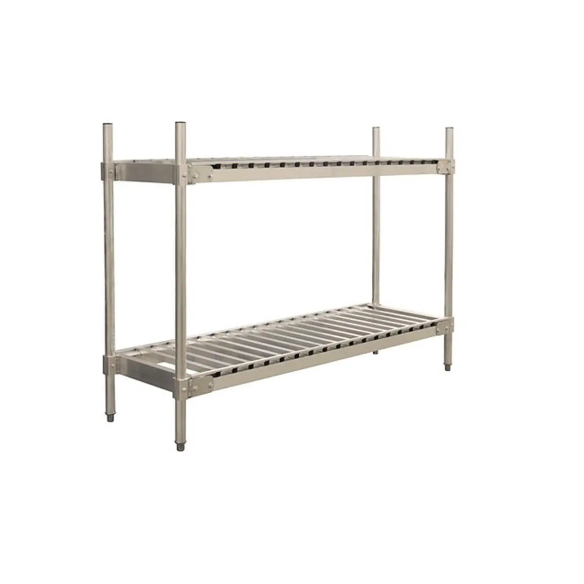 212 MAIN Prairie View KR204736-2 2-Tier Stainless Steel Keg Rack - 20 x 39.75 in., Kitchen Barrel Storage Unit for Half Barrel Kegs