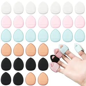 Mini Makeup Puff  40 PCS Triangle Makeup Puff Finger Soft Setting Sponge Mineral Powder Body Powder Cosmetic Foundation Cosmetic Finger Puff  Women