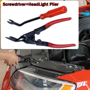 2 pieces of car headlight maintenance, installation and disassembly tools, portable decorative clip disassembly pliers, suitable for disassembling door panel and dashboard decorative parts, for workshop use disassembly tool set