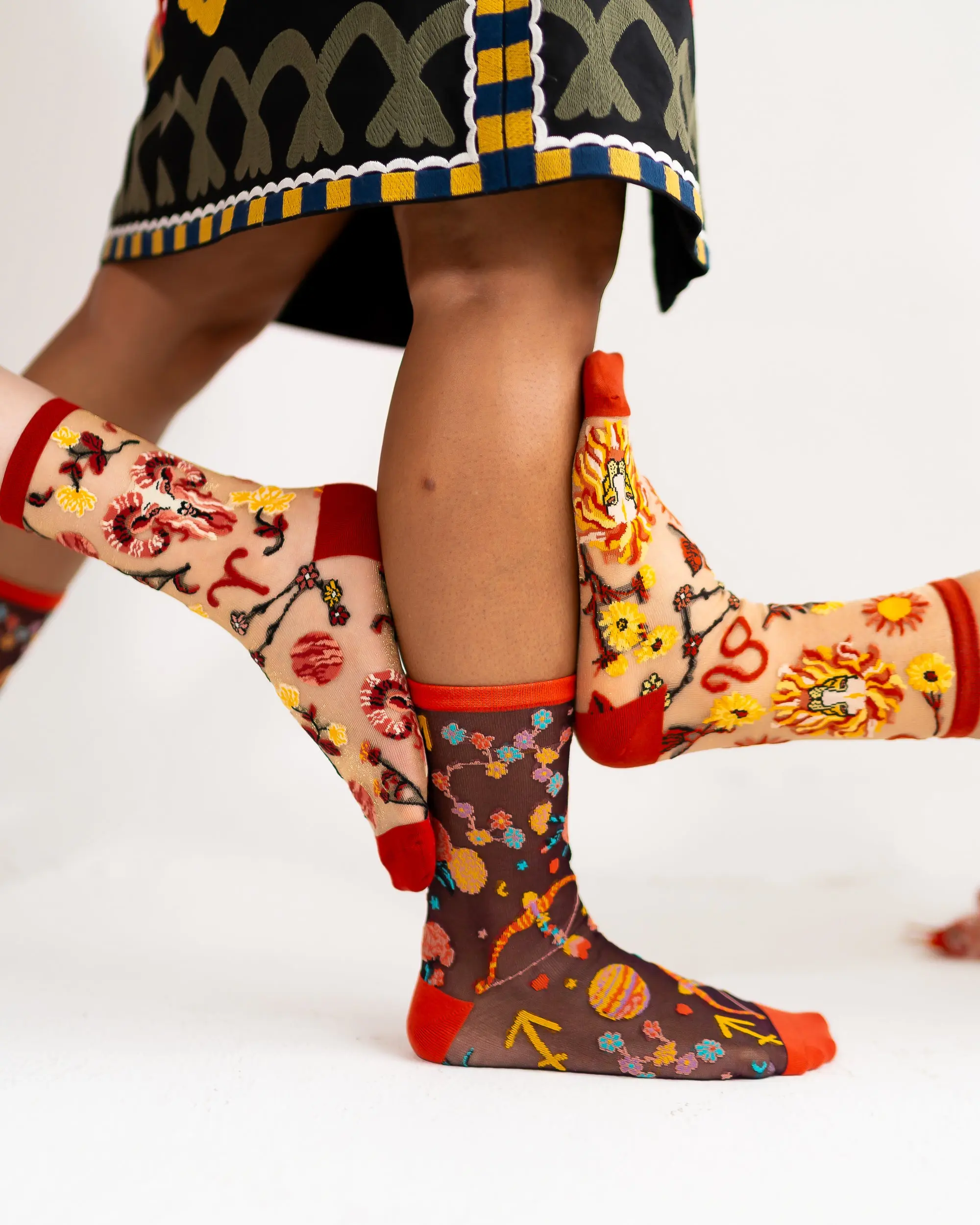 Zodiac Fire Signs Sheer Socks Bundle