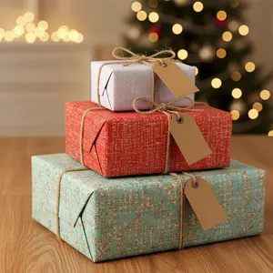 Japanese Retro Style Multi-Color Texture Wrapping Paper, Glossy Stripe & Fabric Design with White Back, Vintage Gift Wrap for Valentine's, Mother's Day, Birthday, Wedding (43 x 300 cm)