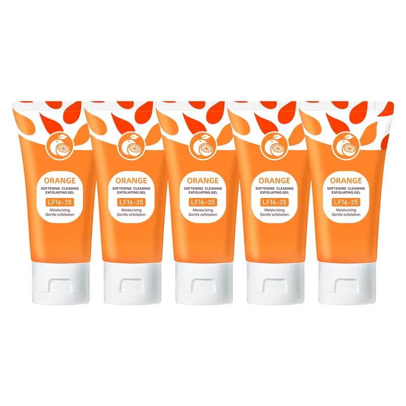 Orange fragrance exfoliating transparent gel: mild salicylic acid exfoliating gel is used to deeply clean, nourish and moisturize skin - suitable for all skin types, facial and body cleansers - moisturizing cream