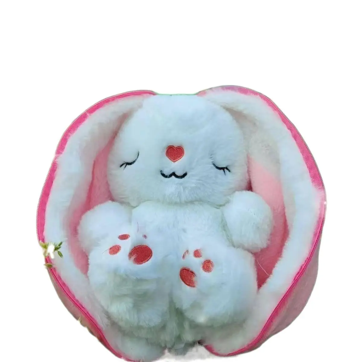 Breathe with Eyes Closed Strawberry Bunny