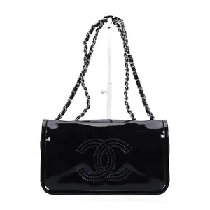 Pre-owned CHANEL Patent leather Shoulder Bag Black 16093753