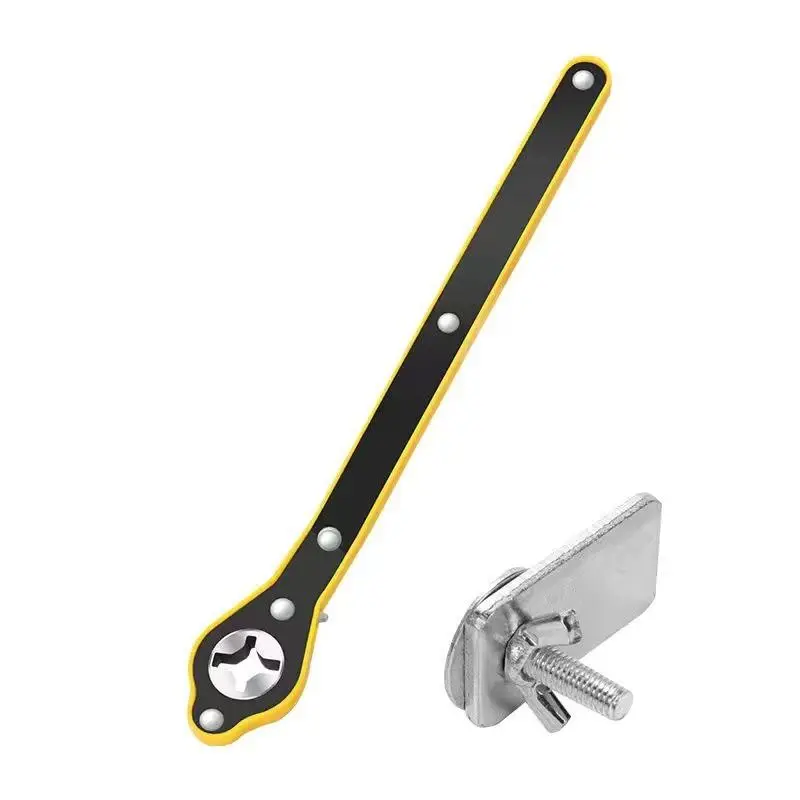 Heavy-Duty Steel Ratchet Spanner, one-hand operation with speed handle. Durable and widely compatible, portable for travel. Ideal hand tool for repairing and maintaining cars, motorcycles and various metal equipment in daily use